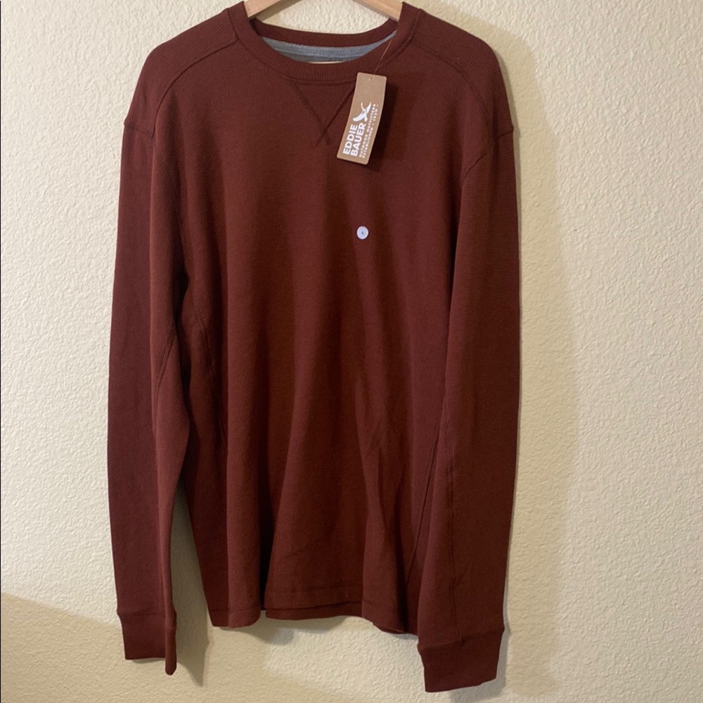NWT Eddie Bauer Maroon Long Sleeve Shirt